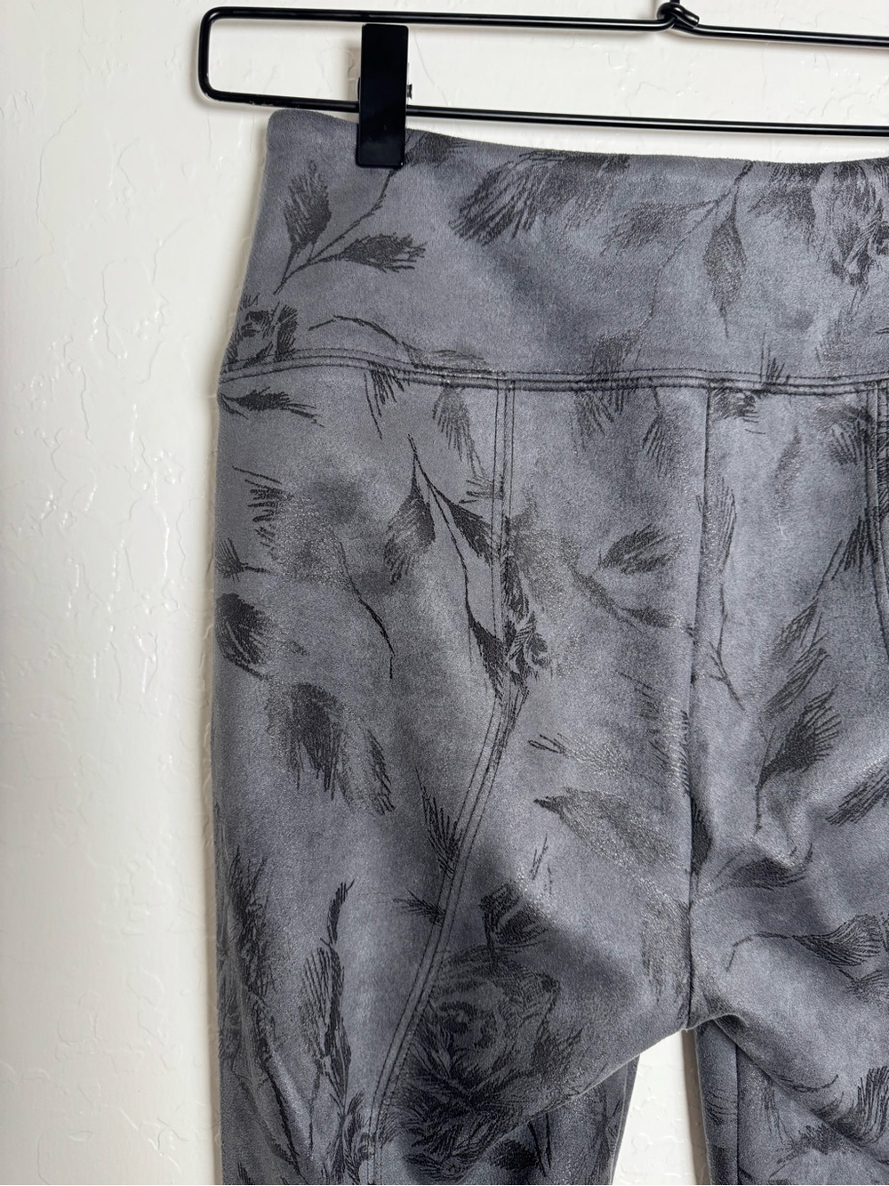 WHBM White House Black Market Gray Suede Inkling Foil Runway Leggings - Picture 11 of 16